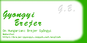 gyongyi brejer business card